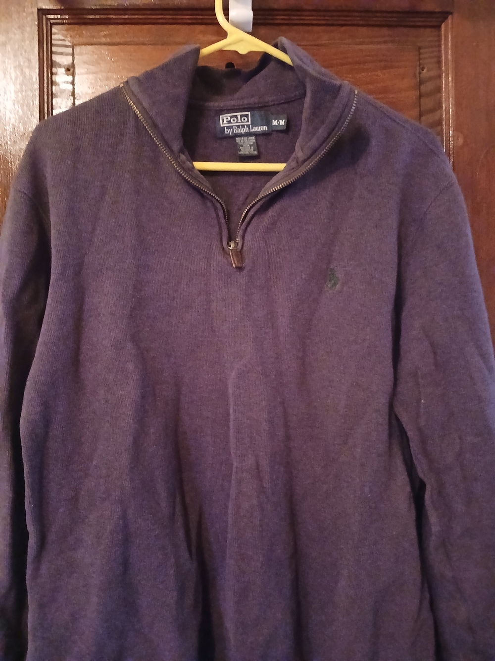 Polo by Ralph Lauren Men's Purple Half-Zip Sweater